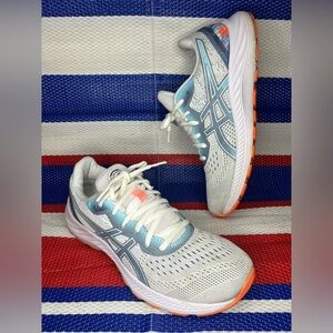 ✨🥳 ASICS Gel Excite 8 Sneakers White Multicolored Lace Up Running Athletic Shoes